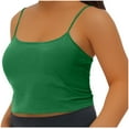 thumbnail image 2 of Vmvidoty Plus Size Womens Tank Tops Dressy Casual Sleeveless Blouses Crew Neck Solid Color Tunic Shirts Summer Tops Green XXL, 2 of 8