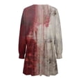 thumbnail image 5 of Halloween Dresses for Women Fashion Printed Long Sleeve Round Neck Mid Calf Dress, 5 of 5