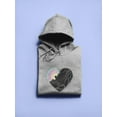 thumbnail image 3 of Abstract Heart W Paint Hoodie Women -Image by Shutterstock, Female 4X-Large, 3 of 4
