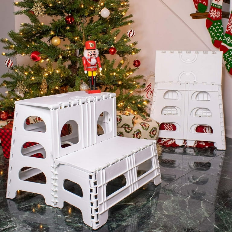 Bee Neat Folding 2 Step Stool for Adults, Kids, Toddlers
