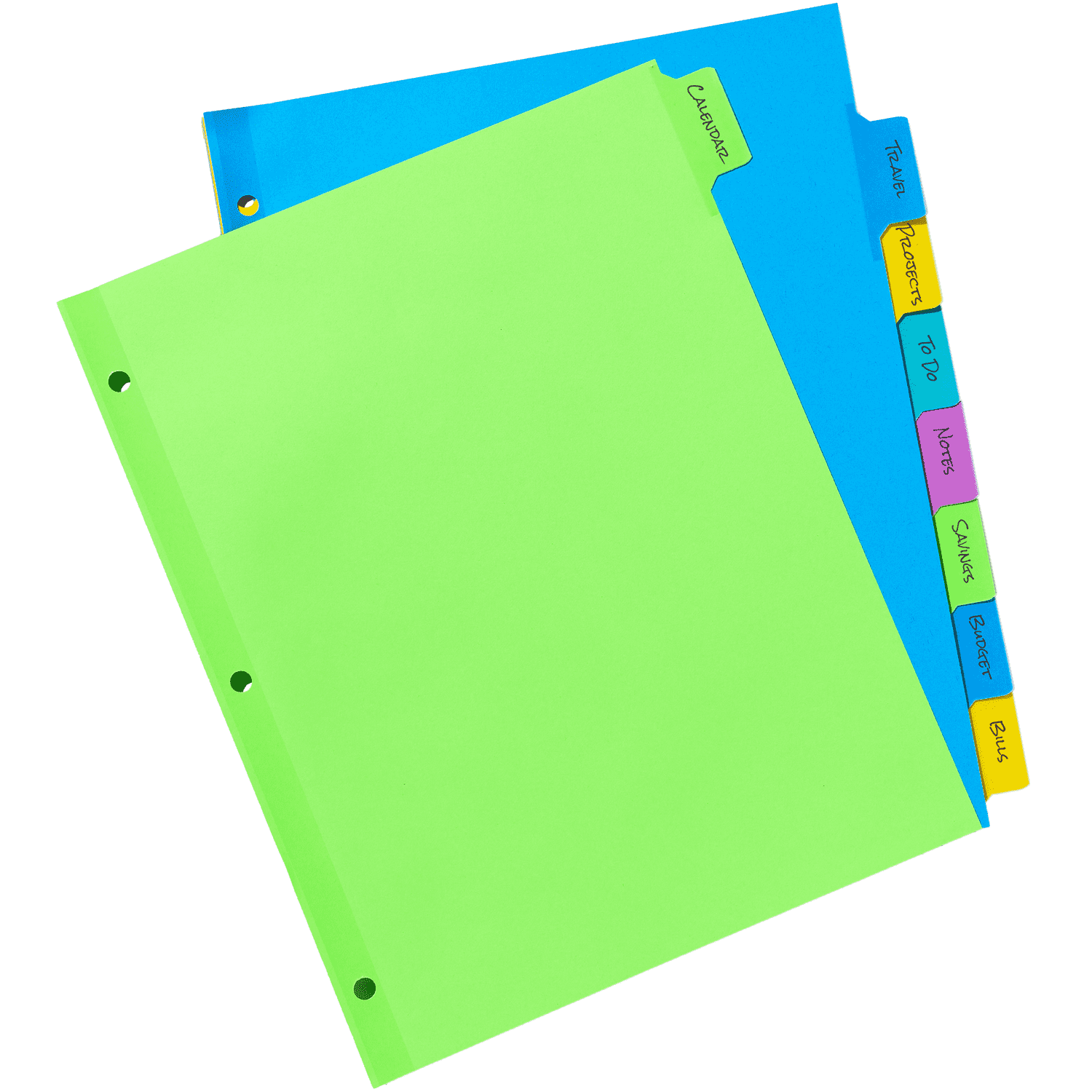Avery Write & Erase Divider, 8-Tab, Paper, Multicolor Body, Multicolor Big Tabs, Handwrite, 1 Set