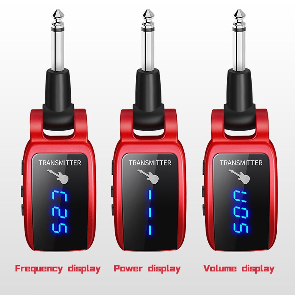 Wireless Guitar System Rechargeable Transmitter Receiver Set Electric Bass Pick Up