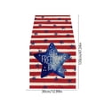 thumbnail image 3 of Uklsqma Independence Day Table Runner 33 x 120 cm or 33 x 183 cm Multicolor Polyester Star Stripe Home Decor for Dining Table, 3 of 6