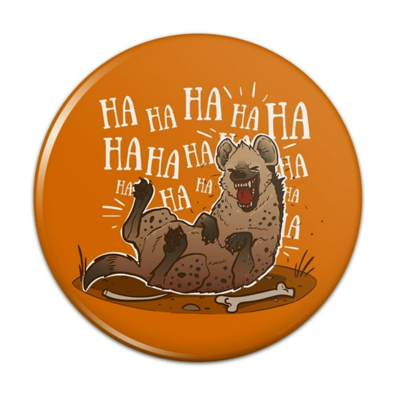 Laughing Hyena Pinback Button Pin