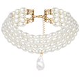 thumbnail image 1 of Bangcool Collier Ras du Cou Fausse Perle : Collier Mignon Multicouche pour Mariage, 1 of 10