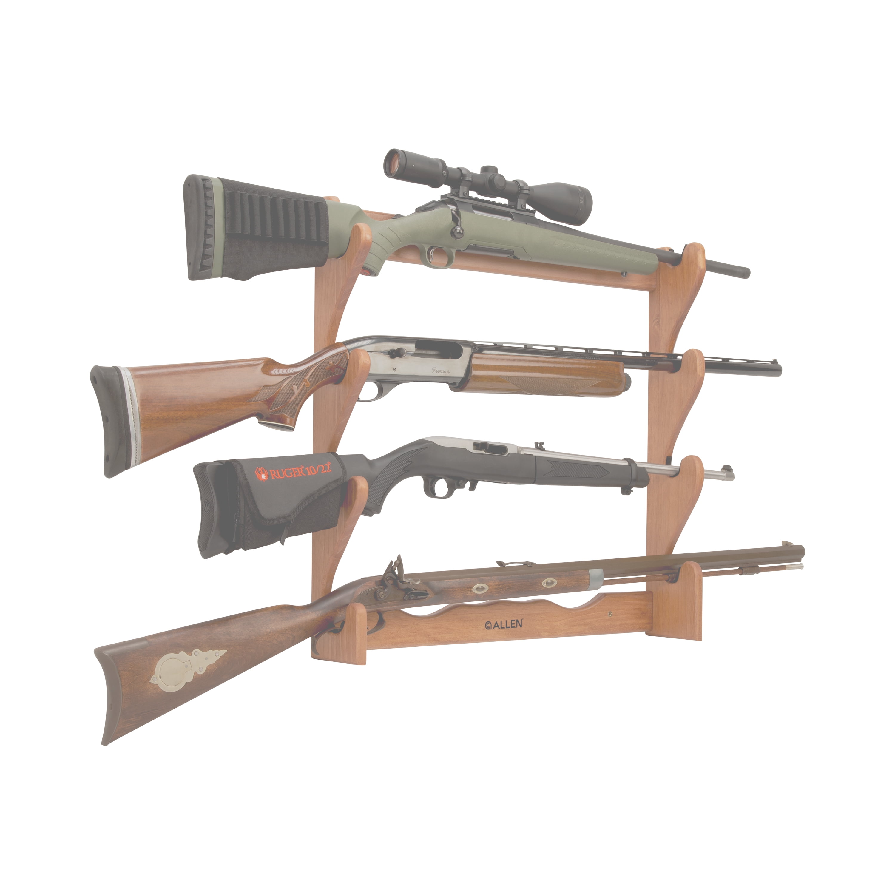 Four Gun Wooden Gun Rack