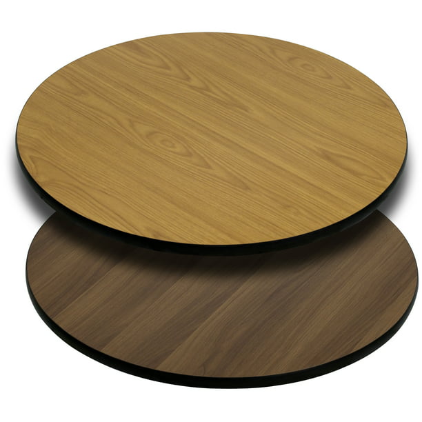 42 Round Natural Walnut Reversible, 42 Round Wooden Table Top
