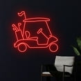 thumbnail image 3 of Handmadetneonsign Golf Cart Neon Sign, Golfer LED Light, Golfing LED Sign, Golf Caddy Neon Light, 3 of 5