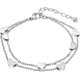 thumbnail image 1 of Rose Gold Heart Women's Bracelet Bracelet Bracelet With Heart Pendants Double, 1 of 4