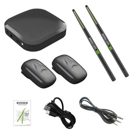 Air Drumsticks,Virtual Electronic Drum Set,Electric Drumsticks Air Drum Set,Pocket Drum,Virtual Air Drum Set,Air Drum With Drumsticks, Pedals,Bluetooth And 8 Sounds, Electric Tabletop Drum Set Machine