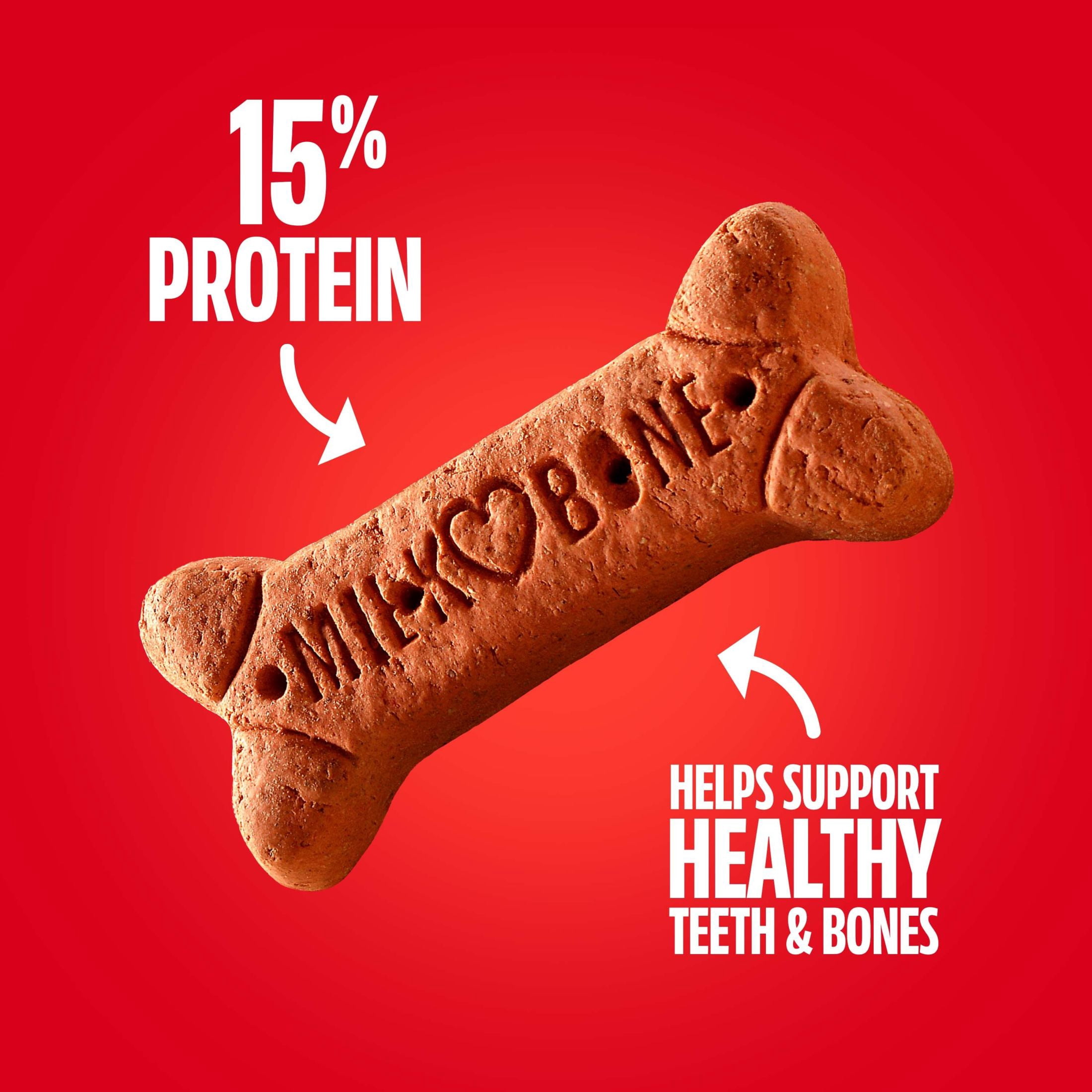 (4 pack) Milk Bone Flavor Snacks Large Dog Biscuits, Flavored Crunchy Dog Treats, 60 oz