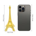 thumbnail image 2 of Raindrops 5.12X2.0X2.0In Iron Eiffel Tower Model Golden Simple Artistic Design for Adults Home Decoration 1Pcs, 2 of 8