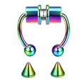 thumbnail image 3 of Fake Nose Ring Hoop Magnetic Horseshoe Rings 316L Stainless Steel, 3 of 9