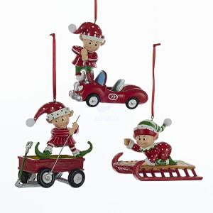 1 Set 3 Assorted Resin Elf Christmas Ornaments - Walmart ...