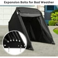 thumbnail image 3 of Motorcycle Storage Heavy Duty Motorcycle Shelter Shed Cover 136" x 54", Garage Tent Storage Shelter, Black, 3 of 5