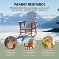 thumbnail image 4 of WestinTrends Malibu Patio Dining Chairs, All Weather Poly Lumber Adirondack Outdoor Chairs Restaurant Bistro Chairs Support 350 LBS, Ergonomic Curved Seat for Comfort, Teak, 4 of 9