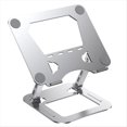 thumbnail image 1 of Soporte para Portátil de Acero de Aleación, Plegable, con Elevación, Base de Refrigeración, Ergonómico, Diseño Ligero y Práctico, Accesorios para Computadora, Color Plateado, 1 of 5