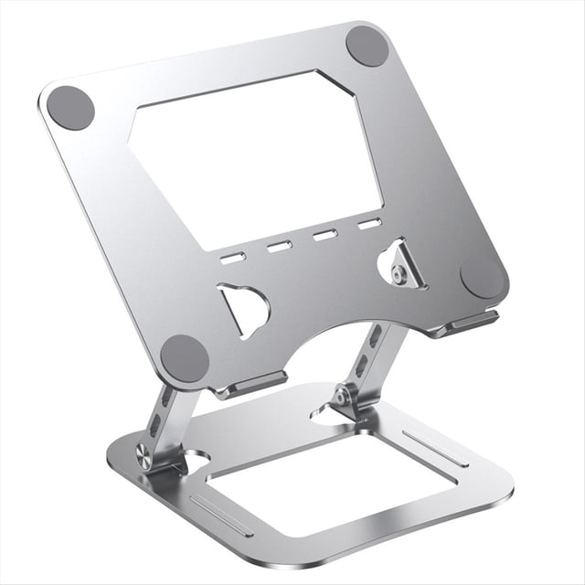 Soporte para Portátil de Acero de Aleación, Plegable, con Elevación, Base de Refrigeración, Ergonómico, Diseño Ligero y Práctico, Accesorios para Computadora, Color Plateado