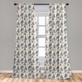 thumbnail image 5 of Succulent Curtains 2 Panels Set, Love is in the Air Composition with Doodle Eiffel Towers Flower Bouquets Hearts, Window Drapes for Living Room Bedroom, Multicolor, by Ambesonne, 5 of 5