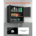 thumbnail image 5 of VEVOR Metal Wall Cabinet, 30W x 12.01D x 30H Inch, Steel Floating Hanging Storage Cabinet with Locking Doors and Adjustable Shelf for Garage, Basement, Kitchen, Warehouse Assembly Required, Black, 5 of 9