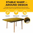 thumbnail image 4 of Yellow Geometric Table Cloths for 4 Foot Rectangle Tables, Modern Abstract Art Ombre Patio Waterproof Elastic Fitted Tablecloths, Washable Rectangular Table Cover for Camping, 4 of 8