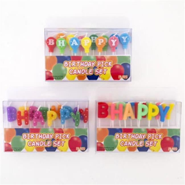 DDI 2330718 Happy Birthday Candles, Assorted Color 13 Count Case of