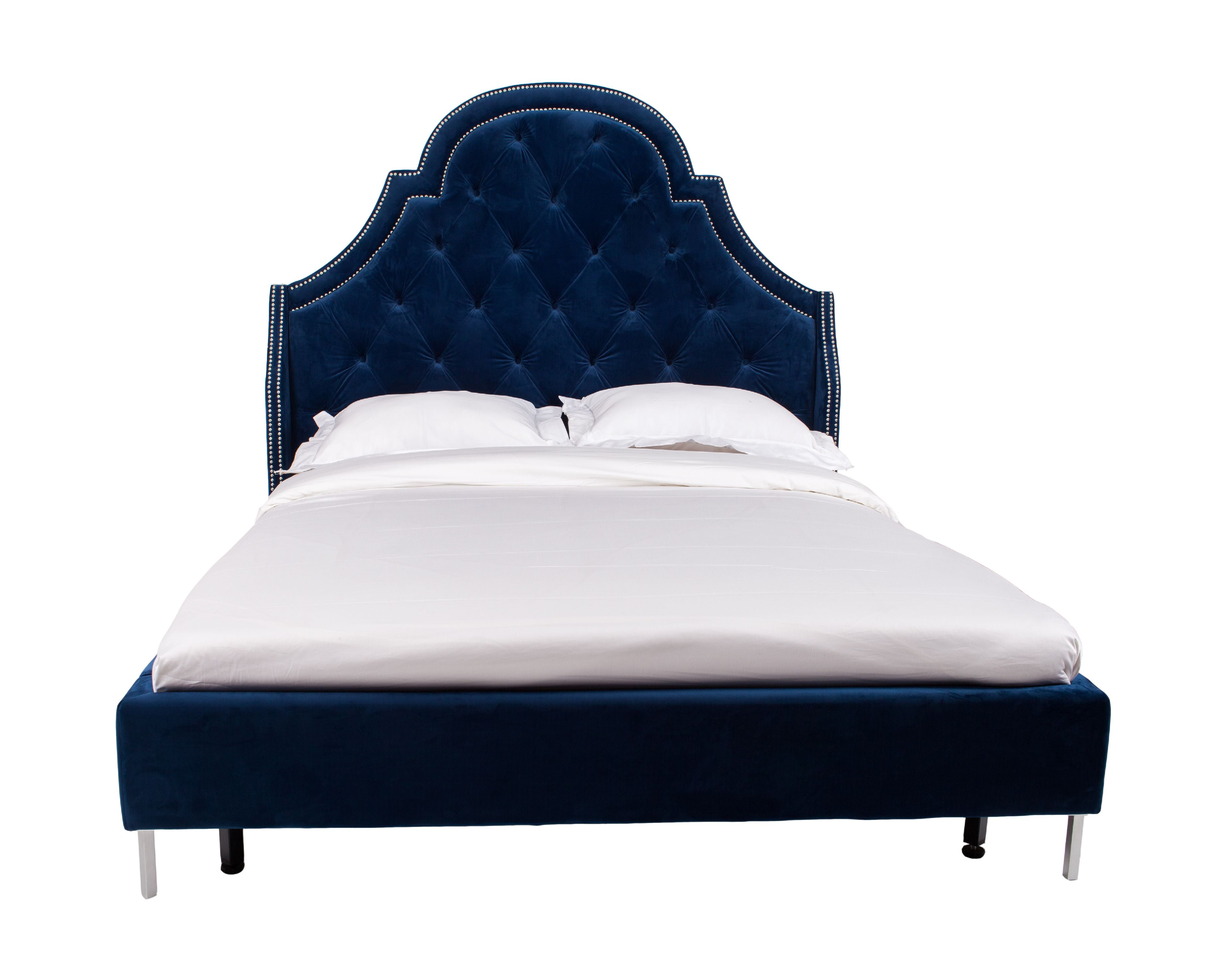 Chic Home Constantine Bed Frame Headboard Velvet Upholstered