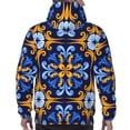 thumbnail image 5 of Hoodies for Men - Sicilian blue pattern Moroccan style Long Sleeve Comfrt Men'S Fashion Hoodies & Sweatshirts, Sweatshirts for Men Hoodies Pullover Clothing Clothes with Pouch, 5 of 7