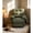 Army Green, variant on Dark Gray Recliner Chair, Overstuffed Manual Recliner with Padded Footrest, Ergonomic Lounge Chair for Living Room, Home Theater Seating, Reading Chair, Soft Fabric