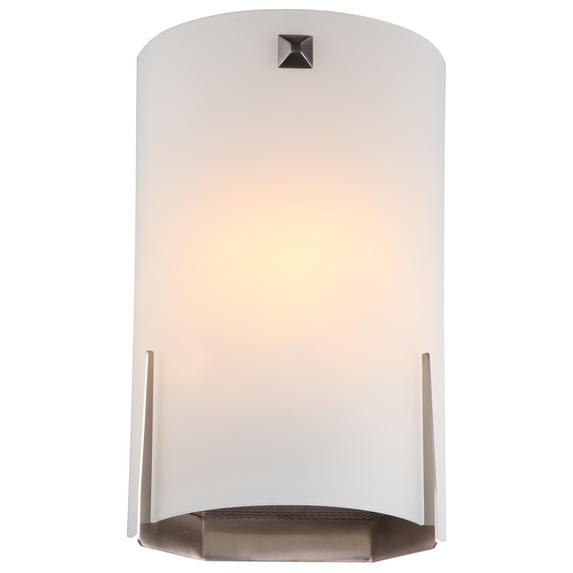 DVI Lighting DVP1342SNOP Two Light Wall Sconce Kingston Satin Nickel w Half