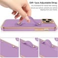 thumbnail image 4 of iPhone 13 Pro Max Phone Case,iPhone 13 Pro Max Case, Slim Fit Soft TPU with Adjustable Wristband Kickstand Scratch Resistant Shockproof Protective Cover for iPhone 13 Pro Max 6.7",Light Purple, 4 of 18