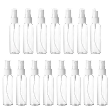 GOOHOCHY 15Pcs Small Spray Bottles Transparent And White Colors For Travel Use