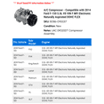 thumbnail image 2 of A/C Compressor - Compatible with 2014 Ford F-150 5.0L V8 VIN F MFI Electronic Naturally Aspirated DOHC FLEX, 2 of 2