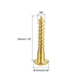 thumbnail image 2 of Uxcell M5 x 30mm Wood Screws Slotted Round Head Brass Self-Tapping Screw 20 Pack, 2 of 5