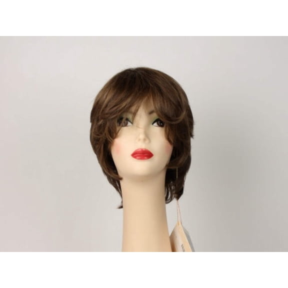 European Human Hair Freeda Wig Linda Light Brown With Ash Blonde Highlights Size L