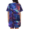 thumbnail image 4 of Womens Pajama Sets With Pocket, Starry Sky Turtle Lounge Sets Short Sleeve Sleepwear PJ Sets for Women, 4 of 6