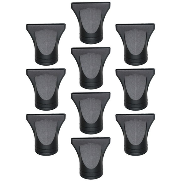 IBASETOY 10Pcs Universal Hair Dryer Nozzle Attachment in Black PP Pc for Smooth Frizz Free Blow Dry Styling