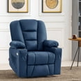 thumbnail image 2 of MCombo Small Power Lift Recliner Chair with Massage and Heat for Short People, Faux Leather 7569 (Small, Navy Blue), 2 of 9