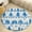 Flannel-2, variant on Blue Winter Village Pattern Round Area Rugs for Bedroom Living Room, 4FT Soft Comfy Indoor Circle Carpets, Floor Mat