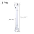 thumbnail image 2 of Uxcell 3 Pcs Clé à Extrémité Ouverte Mince 8mmx10mm Chromée Métrique Double pour Réparations de Machines Domestiques, 2 of 7