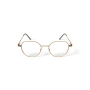 Walmart Women's MV026 Marissa Round Prescription Eyeglasses with Case, Gold