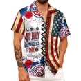 Bainana Mens Shirts July 4Th American Patriotic Shirt Short Sleeve ...