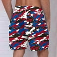 thumbnail image 4 of cllios 4th of July Mens Swim Shorts Quick Dry Summer Beach Shorts Drawstring Elastic Waist Shorts American Flag Print Shorts with Pockets, 4 of 4