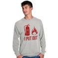 thumbnail image 3 of Put Out Fire Firefighter Fireman Men's Long Sleeve Tee T Shirt Brisco Brands M, 3 of 6