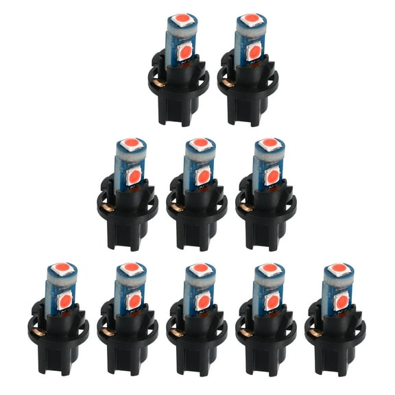 1 Set DC 12V T5 3030 3SMD LED Bulbs Light Red Universal for Auto Dashboard Dash Instrument Panel