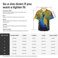 thumbnail image 6 of Haiem Peacocks Printed Hawaiian Shirt for Men - Men’s Casual Beach Summer Shirts - Stretch Fabric with Modern Fit-XX-Large, 6 of 7