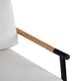 thumbnail image 6 of GDF Studio Modern Armchair with Metal Frame, Wood Accents, and Plush Cushions, White, 6 of 9