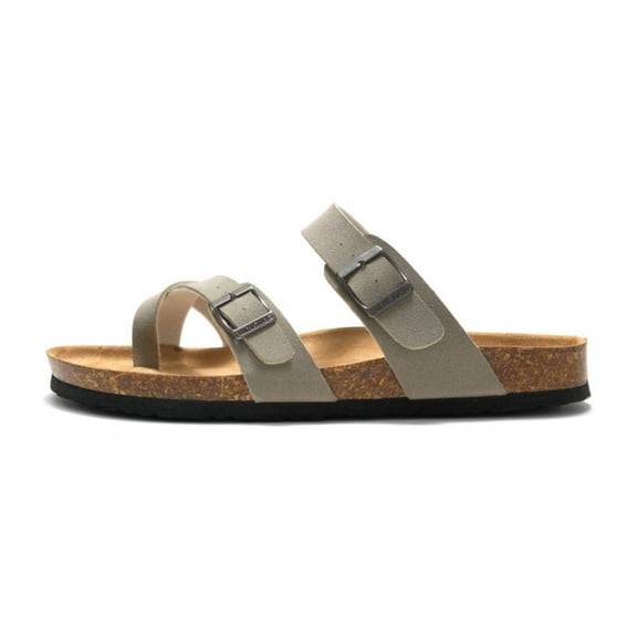Sandals Cork Footbed Adjustable Buckle Casual Flip Flops for Women Girls