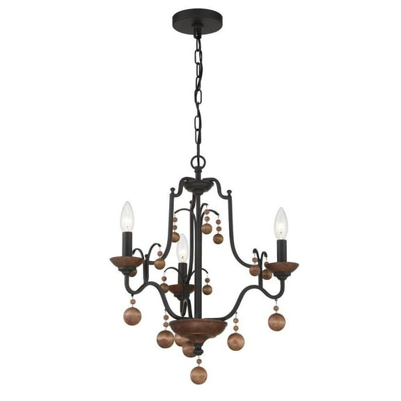 3 Light Chandelier-21.5 inches Tall and 18.75 inches Wide Bailey Street Home 57-Bel-4822447