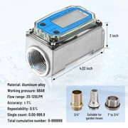 FOUR Es Scientific 1 Digital Turbine Flow Meter, Fuel Flow Meter, Water Flow Meter with LCD Display